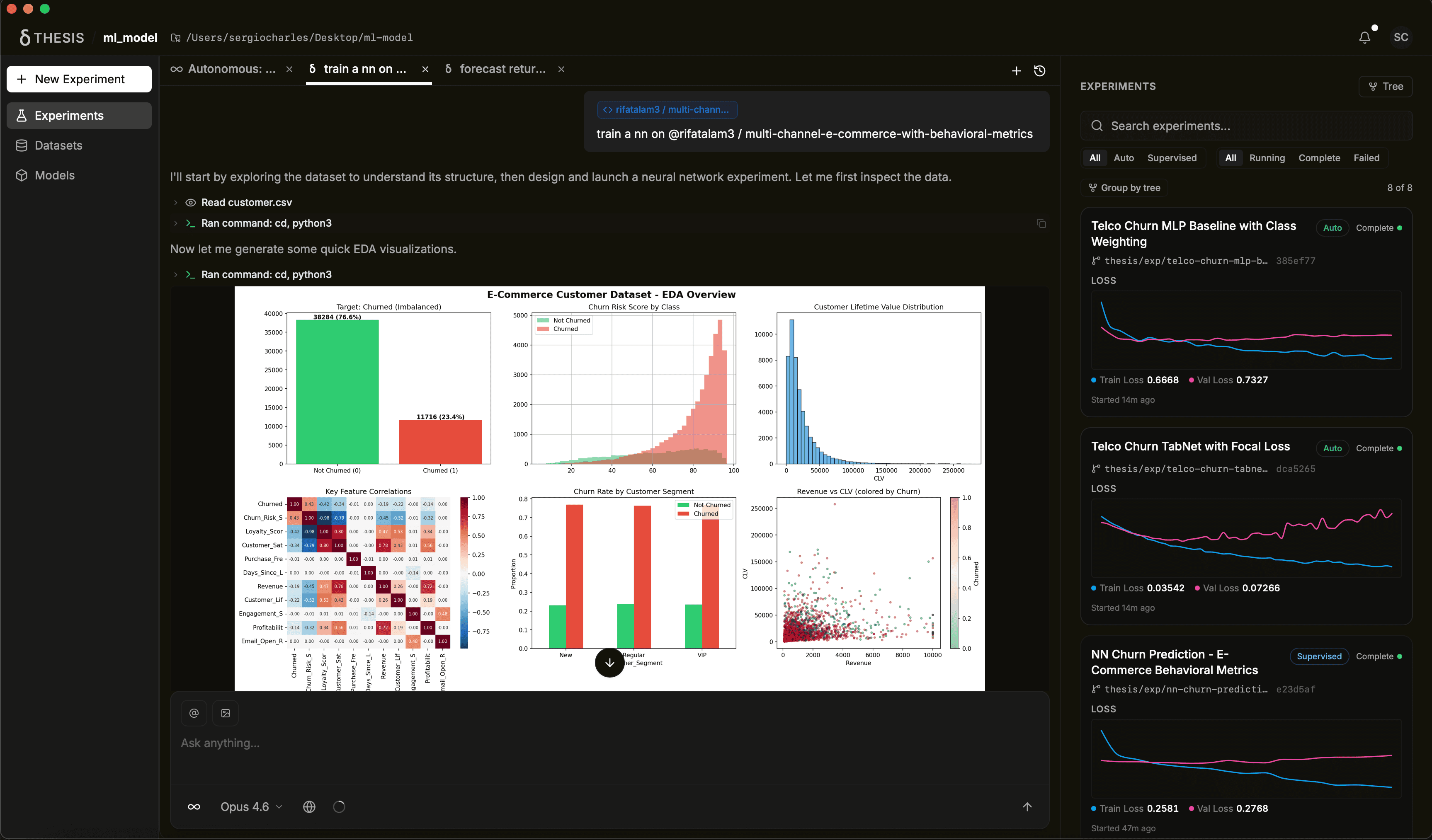 Thesis — AI research lab demo